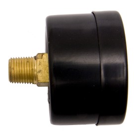 DuraChoice 1-1/2" Utility Vacuum Pressure Gauge, WOG, Black Steel Case, 1/8" NPT, Center Back Mount, 0 to -30HG/0PSIGSAD1501-VUPD