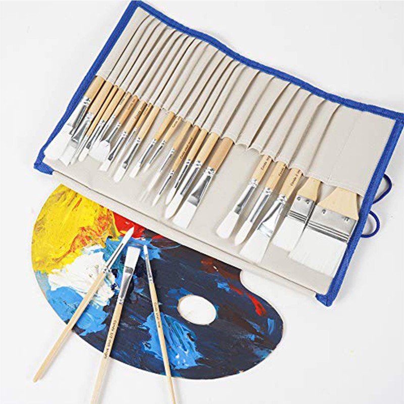 CONDA Paint Brushes Set of 24 Different Shapes Ergonomic Professional