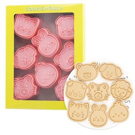 MayeBridge Juego de 8 Moldes de Galletas de Animales Lindos - Plástico, Conejos, para Hornear (Animales A), MBK1227