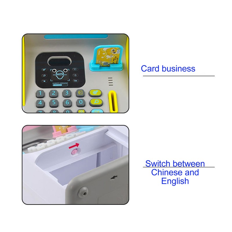 Kids ATM Savings Money Bank Large Capacity Password Safe Face