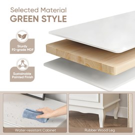 May in Color White 5 Drawer Dresser for Bedroom, Modern Storage Closet Cabinet Organizerwith Solid Wood Legs and Painted Finish, Wooden Tall Chest of Drawersfor Living Room, Hallway