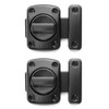QWORK 2 x Black Stainless Steel Anti-Theft Door Latch Security