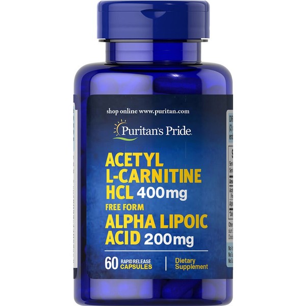 Puritans Pride Acetyl L-Carnitine HCL 400 mg Alpha Lipoic Acid