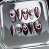 24pcs Cat Eye Press on Nails Medium Almond Fake Nails