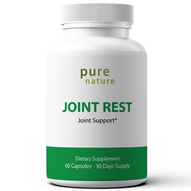 PureNature Joint Rest - Joint Support Supplement with Glucosamine, Chondroitin, Boswellia, MSM, Turmeric, Bromelain, – 60 Capsules