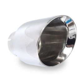 Stainless Works - Conical Double Wall Slash Cut Exhaust Tip - 5in Body 3in Inlet 6-1/4in length (787300)