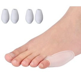 Pedimend™ Tailors Bunion Relief Gel Pads - 4 Pieces | Small Toe Gel Separators | Pinky Toe Straightener Protector | Little Toe Guard Support | Bunionette Protector Guard Sleeve | Finger Stretcher