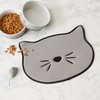 Bone Dry Embroidered Microfiber Cat Shape Pet Food