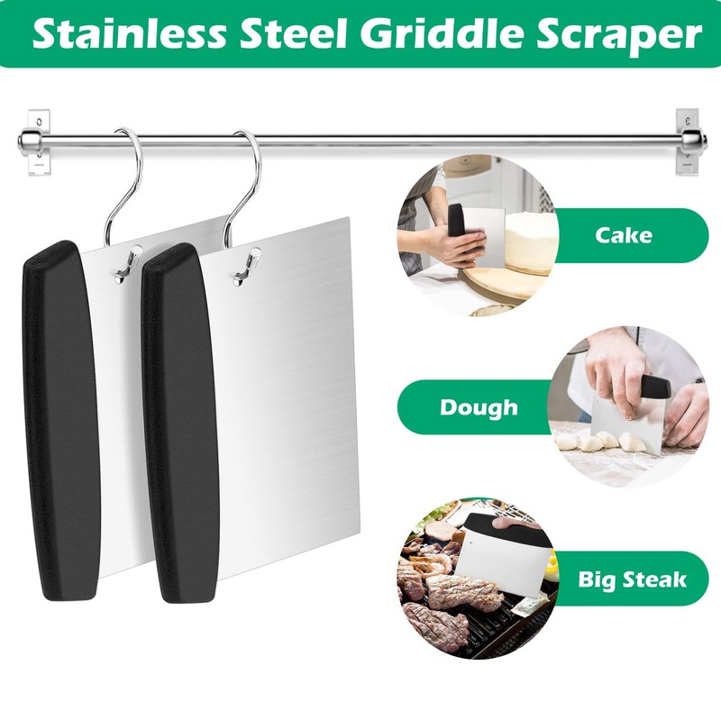 Stainless Steel Griddle Scraper Chopper, HaSteeL 6 x 5In Metal