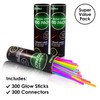 300 Glow Sticks Bulk Party Supplies - Halloween Glow in