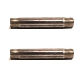 Eopzol 9119088 3/8 inch x 4 inch Black Nipple Replacement for Thrifco Plumbing, 2-Pack