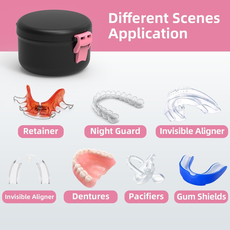 Leak-proof Denture Bath Cup for Travel Denture Cup for Soaking