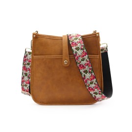 Crossbody Bags for Women Vegan Leather Crossbody Shoulder Bag Guitar Strap Purse Hobo Handbags Adjustable Shoulder Strap bagscolor: grey