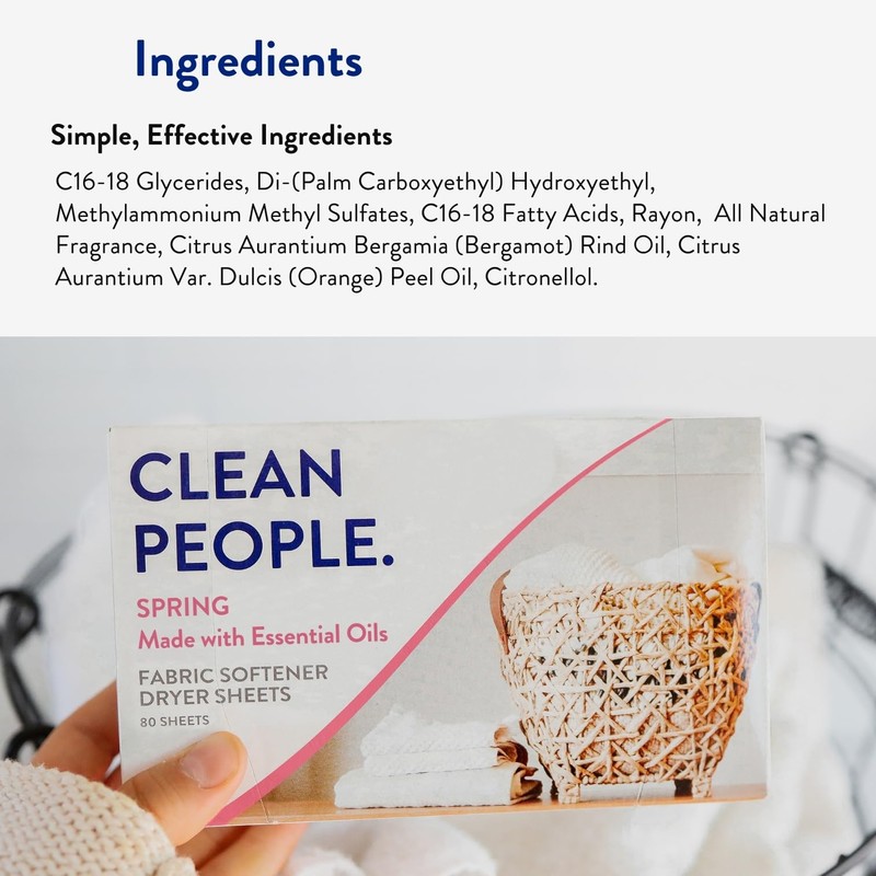 The Clean People Fabric Softener Sheets - Dryer Sheets -