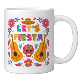 Let's Fiesta Cinco De Mayo Piñata Ceramic Mug, White