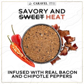 Smoked Bacon Chipotle Fine Sea Salt - All-Natural Bacon Sea Salt Slowly Smoked for Perfect Smoky Flavor - No Gluten, No MSG, Non-GMO - Cooking or Finishing - 4 oz. Stackable Jar