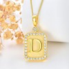 LEKALEIS D Necklaces for Women 18k Gold Plated Sterling Silver