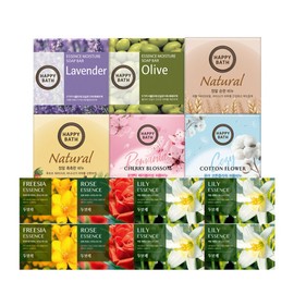 Happy Bath Amore Happy Bath Soap 4-pack, 3 packs (12) / 아모레 해피바스 비누 4입 3개 (12개)