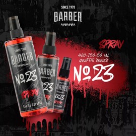 barber marmara Eau de Cologne Pump Spray Men's Grafitti After Shave Men's Fragrance Water Shaving Water Men Barber Men's Fragrances Body Spray Barbershop (400ml, No.23)