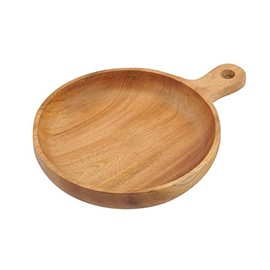 CAPTAIN STAG Wooden Dinnerware, Utensils, Curry Plate, Plate, Plate with Handle, 6.7 inches (17 cm), Wood Breath UP-2681 Natural, Product Size: (Approx.) Outer Diameter 6.7 inches (170 mm) x Total
