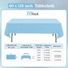REWOMC 10 Pack Light Blue Tablecloths for 8 Foot Rectangle