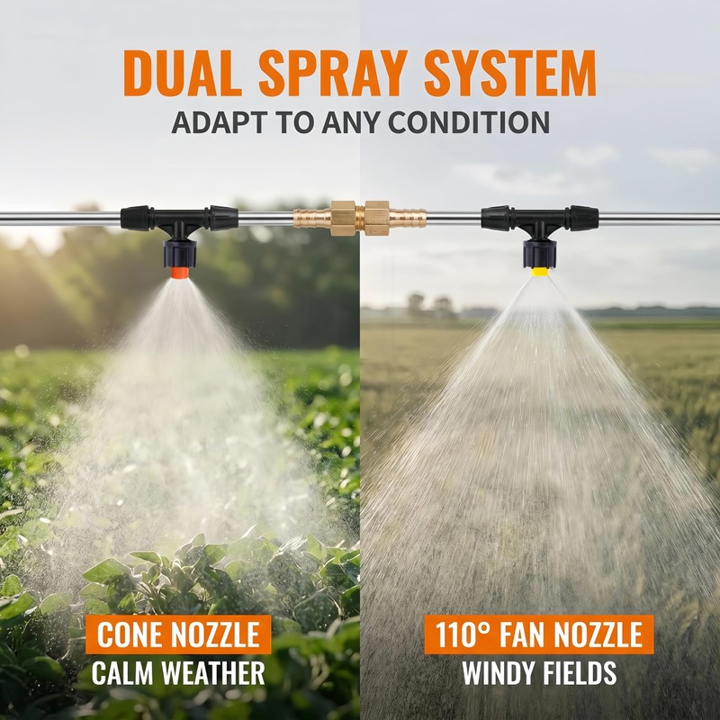 7.5‘’ ATV Sprayer Boom with 6 Nozzles, Stainless Steel Detachable
