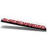 Car SUPERCHARGED Emblems Badges Metal Vehicle Decals Bumper Sticker Cool