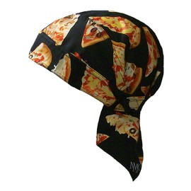 Pizza Scuba Gear NMK Doo rag durag Skull Cap Headwrap Microfiber Sweatband Hook and Loop Closure