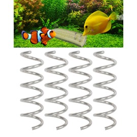 【4PCS】 Fish Tank Aquarium Vegetable Feeder, Bottom-Dwelling Fish Feeder, Stainless Steel Sinking Feeder, Pleco Pufferfish/Exotic Fish/Malawi Cichlid/Clown Loach/Aquatic Snail Feeder, etc.