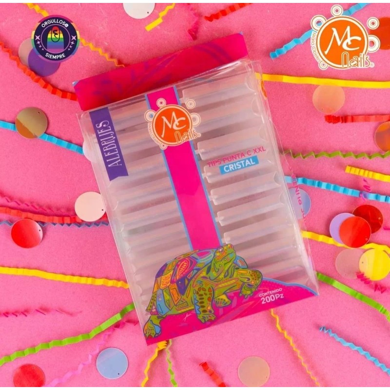 Mc Nails Tips Curva C Xxl Cristal 400pz Mc