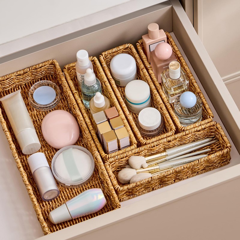 Berdeng Kitchen Drawer Organizer for Utensils, Silverware Tray Cutlery Organizer,