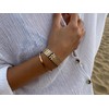 Elegant bangle in silver, gold or rose gold with mantra