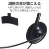Elecom HS-HP14MUBK Wired Headset USB with Mic Overhead Single Ear