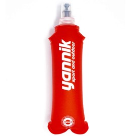 Yannik Soft Flask Flexible Water Bottle Sports Bottle Leak-Proof Antibacterial BPA (Bisphenol-A)-Free Sports Camping Running Cycling Hiking Outdoor, red