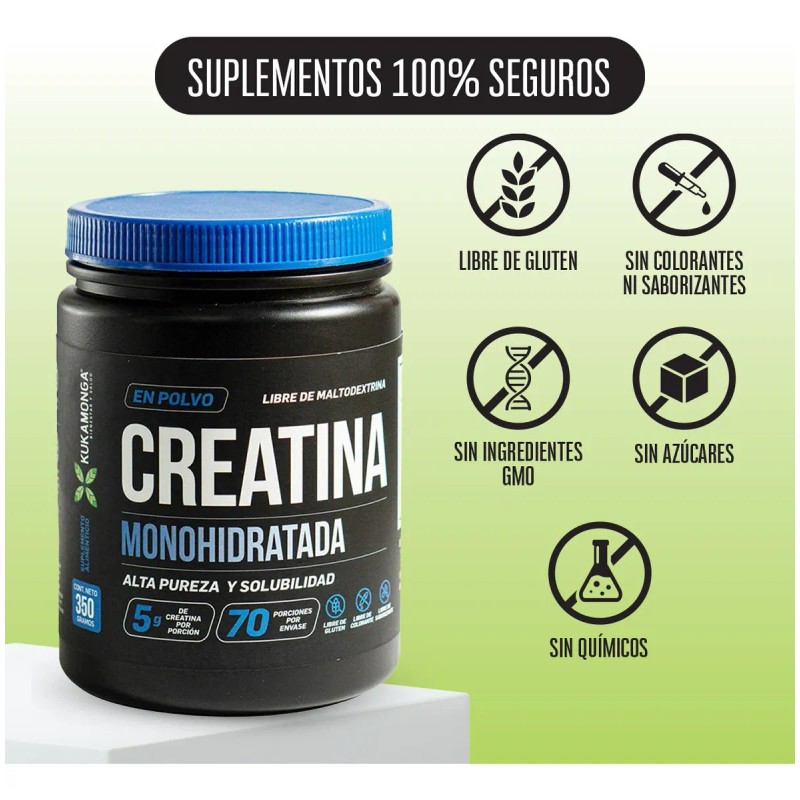 Rendimiento Muscular, Creatina Monohidratada - 350 G Sabor Sin sabor