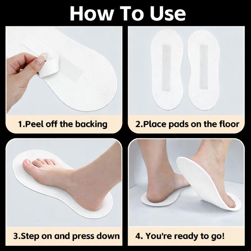 NYTERRAX Sticky Feet for Spray Tanning - 30 Pairs Disposable