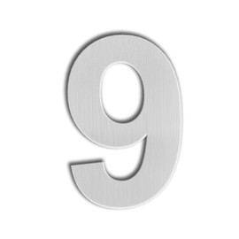 QT Modern House Number - LARGE 8 Inch - Brushed Stainless Steel (Number 6 Six / 9 Nine), Floating Appearance, Easy to install and made of solid 304