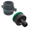Merriway BH07179 Green Tap (Faucet) Connector 24mm Black Plus Hose
