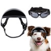 condinggen Pack of 2 Pet Dog Helmet Goggles Set, UV