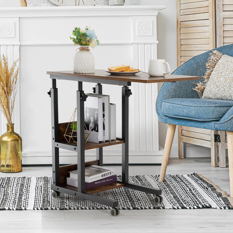 Hadulcet C Shaped Side Table Adjustable, Height Adjustable C Table