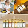 TESUNMU Gold Spice Jars with Label，4oz Seasoning Containers, Glass Spice