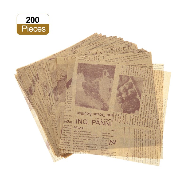 sourcing map 200pcs Wax Paper Sheets Square Sheets 7.09" x