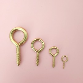Round screw ring electroplated large size 10 units 4ea