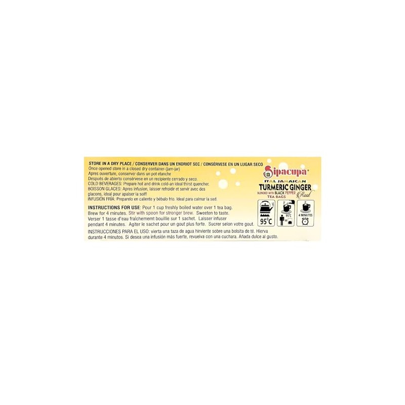 Jamaican Turmeric Ginger With Black Pepper Tea, All Natural Herbal