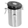 Coffee Beans Canister with Exhaust Valve Stainless Steel Storage Sealing