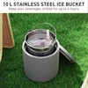 HOMCOM 2.6 Gal Outdoor Cooler Side Table, 3-in-1 Cool Bar