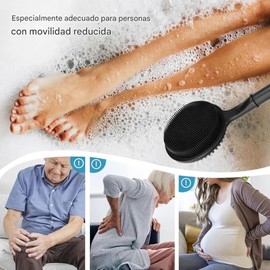 Cepillo Baño Doble Cara Mango Extensible Cerdas Suaves Agradables Piel Que Permiten Una Limpieza Diseñado Específicamente Personas Movilidad Reducida