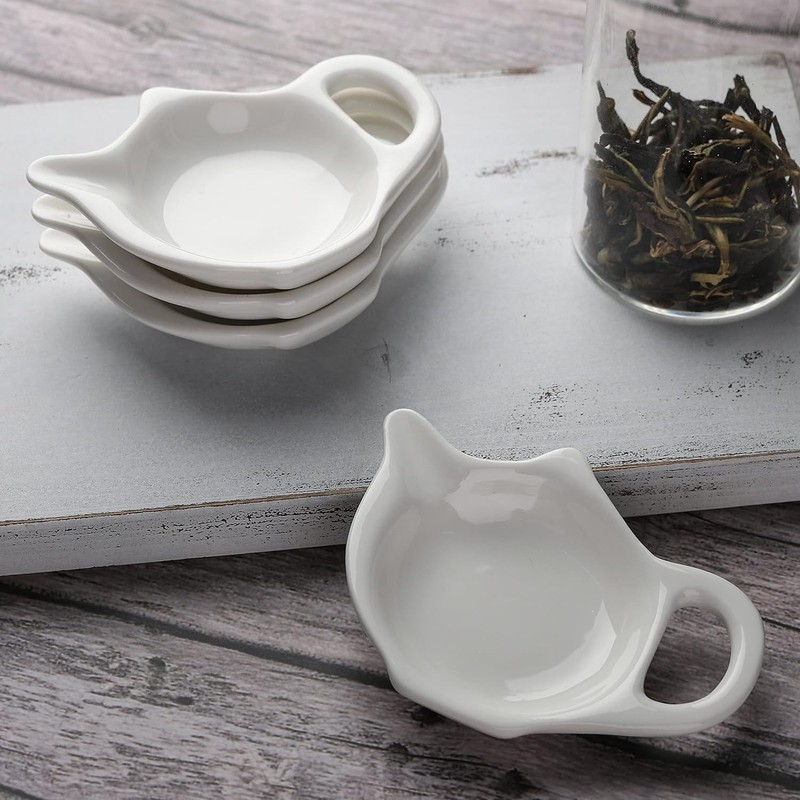 forkmannie Tea Bag Holder for Used Tea Bag Teapot Shaped