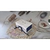Gift packaging♡Royal blue ceramic gua sha (three feet) pouch. Instructions