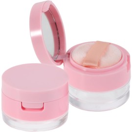 FOMIYES 2 Piezas Mini Caja De Polvo Suelta Caja De Polvo Con Soplo Caso De Soplo De Polvo Contenedor De Polvos Faciales Contenedores De Viaje Dispensador De Talco Para Rosa Flocado